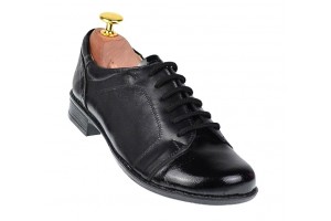 Pantofi dama negri casual din piele naturala, foarte comozi - Made in Romania P10NNL